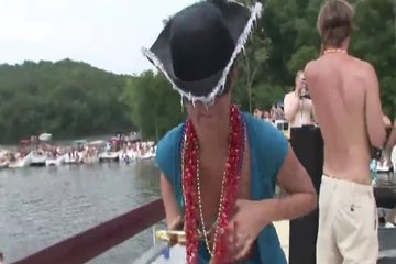 Sexy pirates party on a yacht