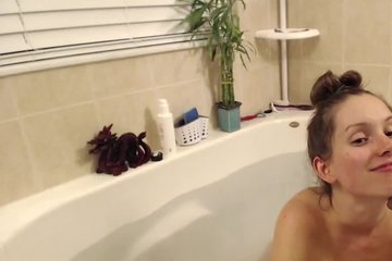 Beautiful Lelu is enjoying her bubble bath