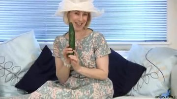 Miss Fannycocks is very much proud of her cucumbers