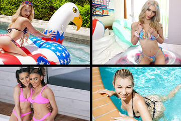 [TeamSkeetSelects] Riley Star, Lilly Bell, Sophia Sweet, Scarlet Skies, Aria Valencia - Bikinis and Cute Butts Compilation