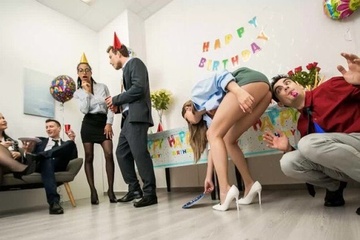 [Brazzers] Tina Fire, Irina Cage - Workplace Pussy Party