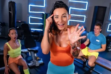 [FitnessRooms] Lexi Dona, Caramella Del X - Big Cock Gym Threesome With Babes