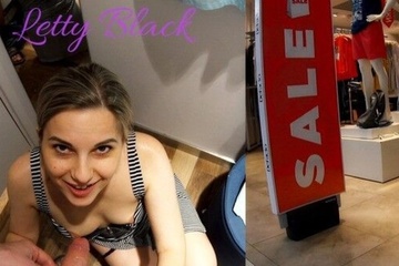 Fitting Room Sex with Clothing Store Consultant Ends Cum Swallow