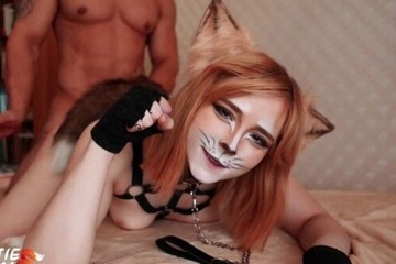 Милая Лисичка Любит Жесткий Секс и Глубокий Минет - Накончал в Рот