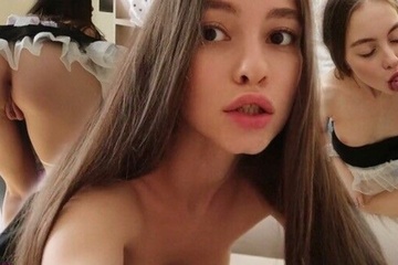 Slutty maid was fucked and creampied - SolaZola