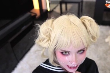 Toga Himiko Deep Sucking Big Dick until Cum on Face