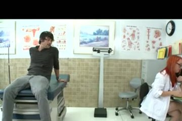 Busty Redhead Doctor In Stockings Fucks Big Dick Patient N Office